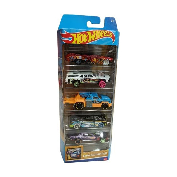 Hot Wheels Pack 5 Autos Autitos Modelos Variados A Elección