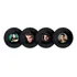 Set 4 Posavasos De Vinilo Retro Musique Vb03w Color Negro Elvis Presley