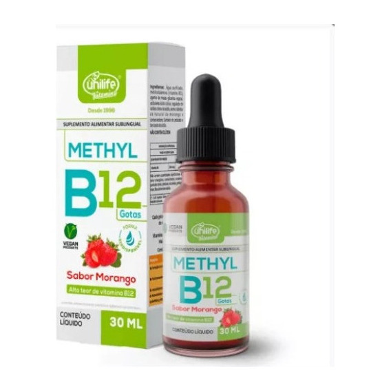 Unilife Suplemento B12 Líquido Sublingual Frutilla 30ml 