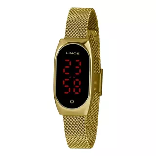 Relógio Feminino Lince Led Digital Ldg4641l Pxkx Dourado