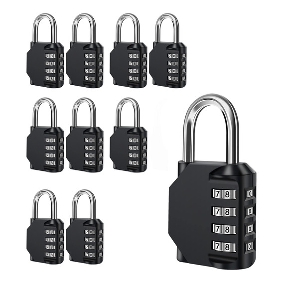 Pack X10 Candado De Seguridad Candados Con Clave Numerico