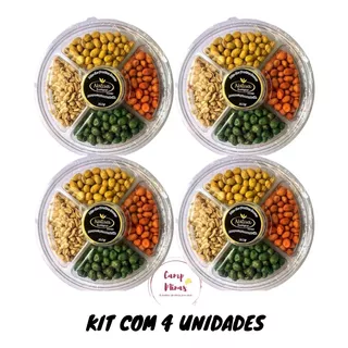 Amendoim Premium Crocante Bandeja Mix 360g Kit 4 Bandejas