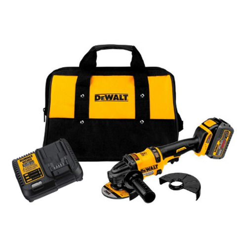 Esmeril Inalámbrico 4 1/2 Dewalt Flexvolt 60v Dcg418t1 1bat Color Amarillo