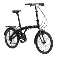 Bicicleta  Plegable Durban Eco+ Aro 20 6v Freios V-brakes Câmbio Sunrace M2t Cor Preto Com Descanso Lateral