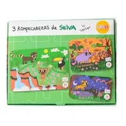 Set 3 Rompecabezas Puzzle Selva 12, 16 Y 24 Piezas Niños