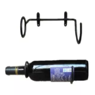 Soporte De Pared Para Botellas De Vino 5 Piezas Negro Cava