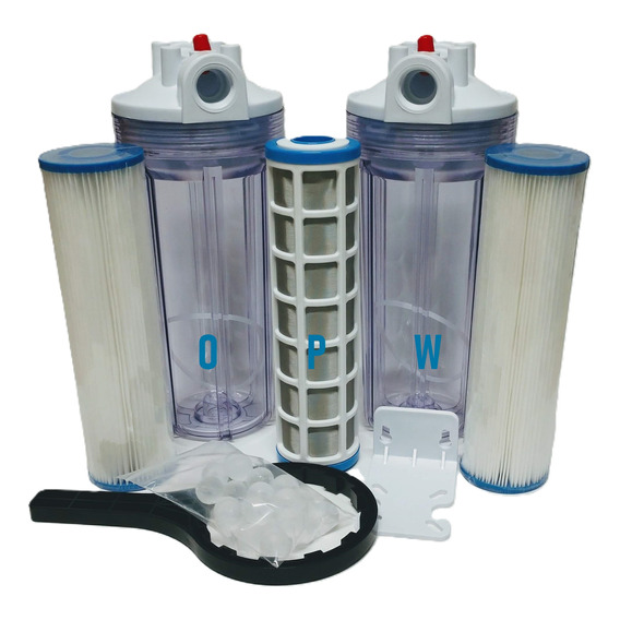 Kit 2 Pasos Agua Muy Sucia En Casa Tubería 1/2 + Polifosfato
