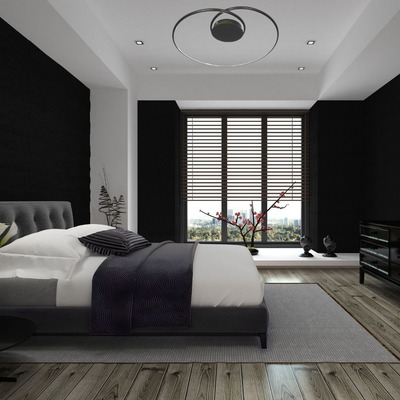Plafon Led Moderno Negro Diseño L9945n 50cm Mks Luz Desing