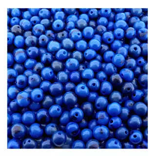 Açaí Semente Natural- Azul 2- 8mm- 1000 Peças - Menor Preço!