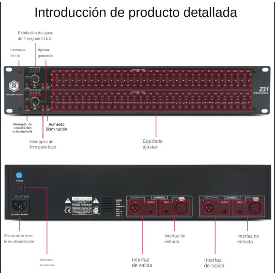 Winmix 231 Ecualizador Gráfico De 31 Bandas