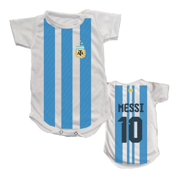 Body Bebe Camiseta Argentina Qatar Nombre Personalizada 2022