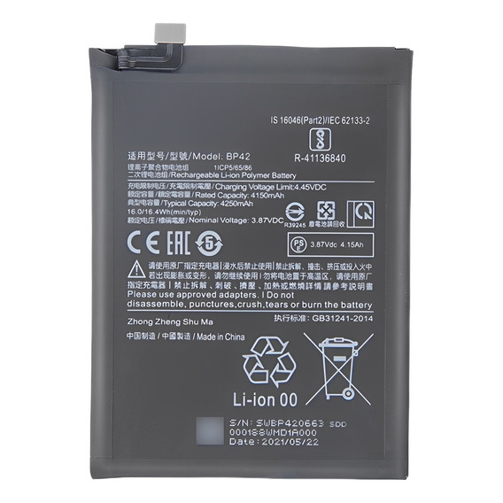 Batería Pila Para Teléfono Xiaomi Mi 11 Lite Bp42