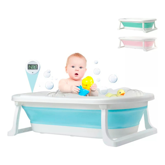 Bañera Tina De Baño Para Bebe Plegable Portatil Casa Y Viaje