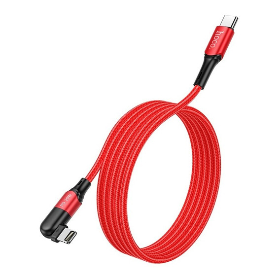 Hoco Cable De Datos Cable De Carga Tipo-c Compatible Con iPhone Color U100 Rojo