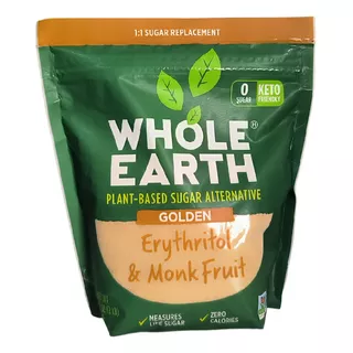 Erythritol & Monk Fruit, Whole Earth 908 Gr. Endulzante Keto