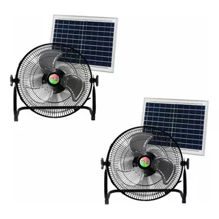 Ventilador De Piso Solar Panel Con 12 Velocidades (2piezas)