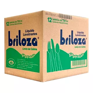 Liquido Briloza Lavatrastes Caja Con 12 Pzas De 730 Ml