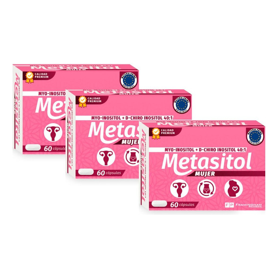 Metasitol Mio Y D-chiro Inositol 40:1 -pack X3  - 180 Caps.