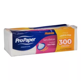 Servilletas De Papel Premium Familiar Cocktel 300 Unidades 