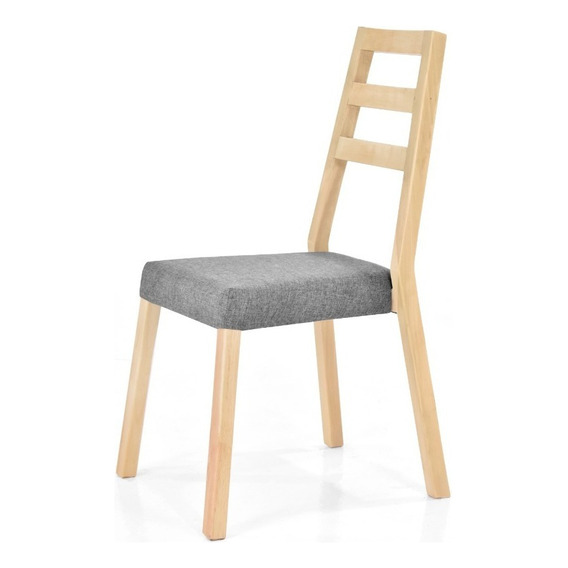 Silla Duncan En Tela Poliéster Estructura De La Silla Natural Asiento Gris