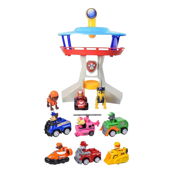 Torre Control Patrulla Canina Paw Patrol Luces Sonido 6 Cars