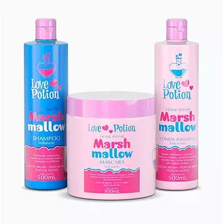 Love Potion Shampoo Condicionador Máscara Marshmalow 3x500ml