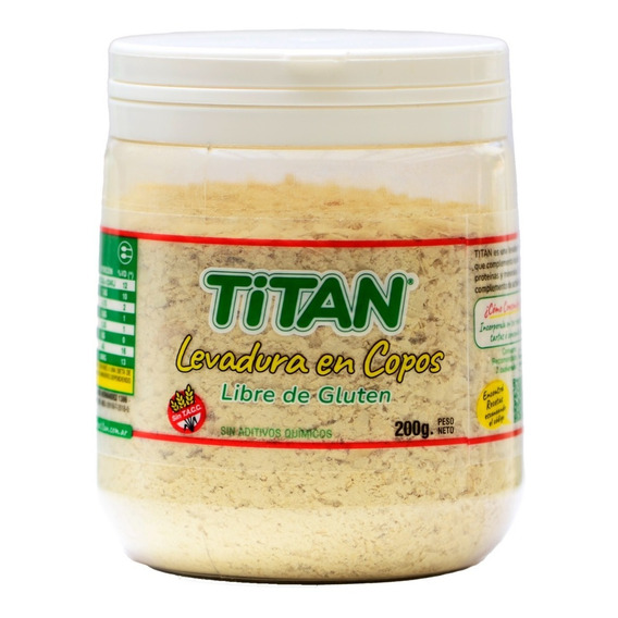 Levadura Nutricional En Copos Sin Tacc Titan 200 Gr