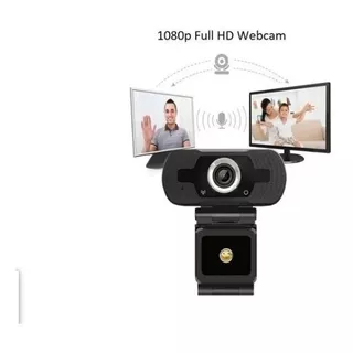 Webcam Full Hd Usb Pc Notbook Video Conferencia C/microfone Cor Preto