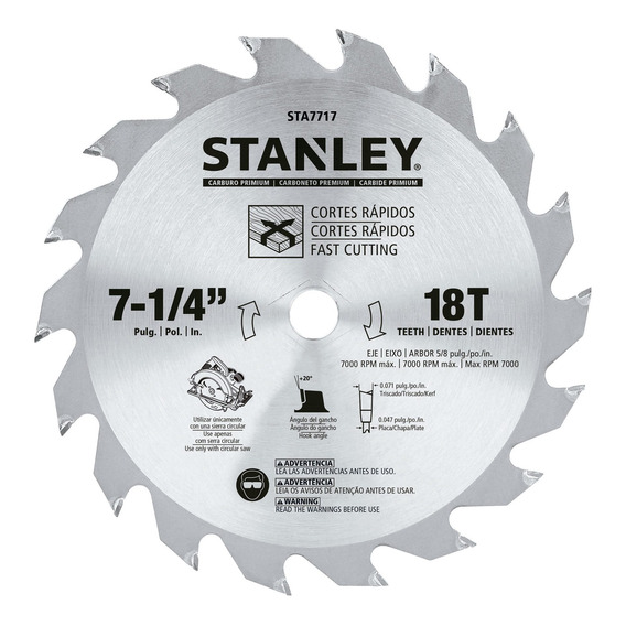 Disco De Sierra 7-1/4  Stanley Sta7717