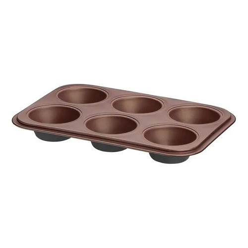 Set X 6 Molde Muffins Cupcake Tramontina Teflon Fuente Horno