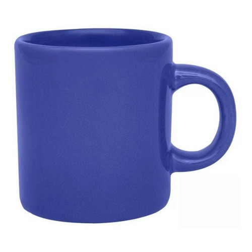 Tazas De Cerámica Biona Jarro Mug Apto Microondas 360cc X 6u Color Azul