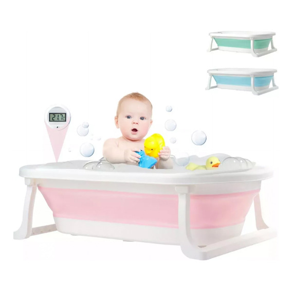 Bañera Tina De Baño Para Bebe Plegable Portatil Termometro