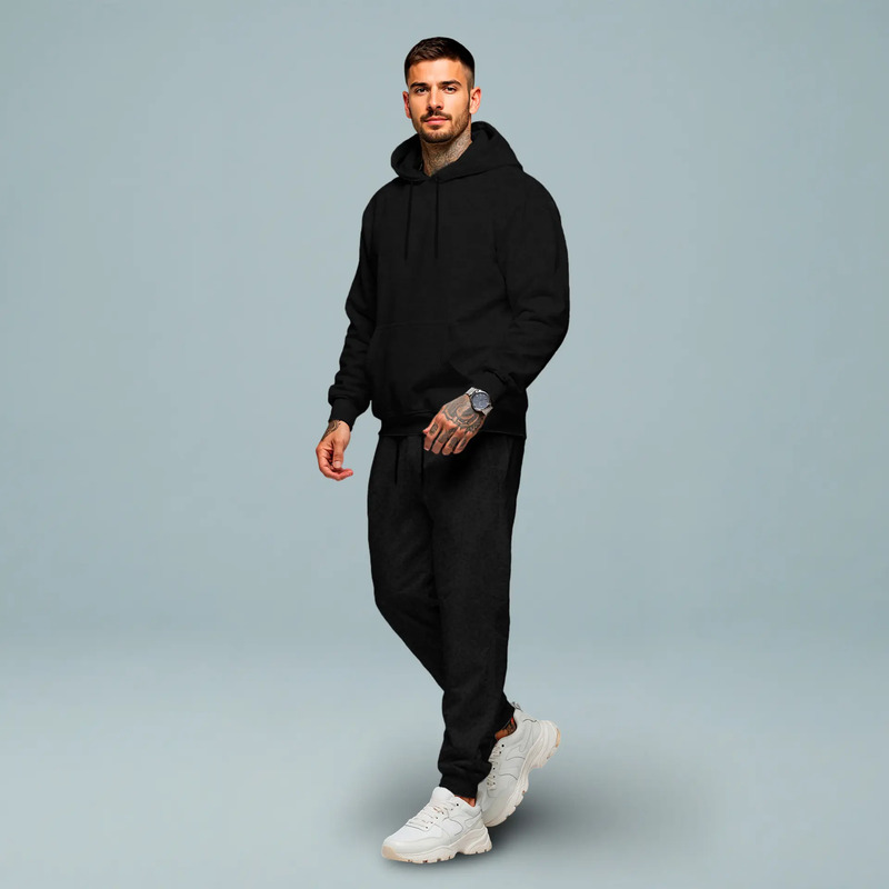 Conjunto Calça E Blusa De Moletom Liso Masculino Unissex Conjunto Calça E Blusa De Moletom Liso Masculino Unissex