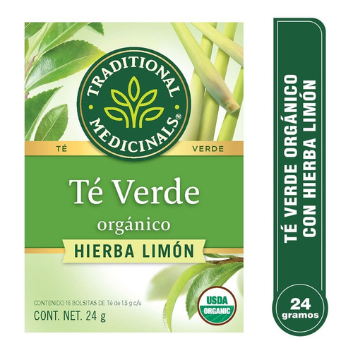 Té Traditional Medicinals Verde Con Hierba Limón 24g
