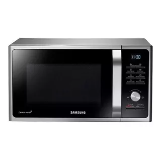 Microondas Samsung Mg28f3k3t 28 Litros Plata Grill 900w