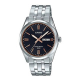 Reloj Casio Hombre Mtp-1335d-1a2 Online Color De La Malla Plateado Color Del Bisel Plateado Color Del Fondo Negro