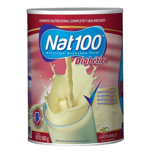 Nat 100 Diabético 900 G. Sabor Vainilla