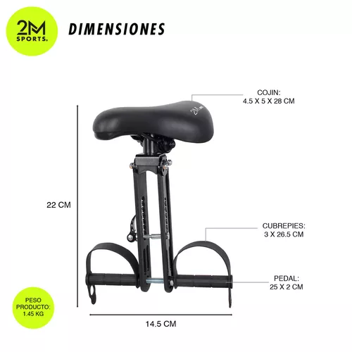 GENERICO Silla Soporte Asiento Delantero De Bicicleta Para Bebe Niños-  82477