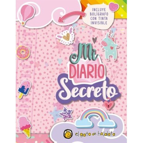 Libro Mi Diario Secreto Rosa - Gato De Hojalata