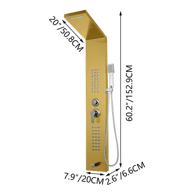 Regadera Torre Panel De Hidromasaje Ducha Acero Inoxidable