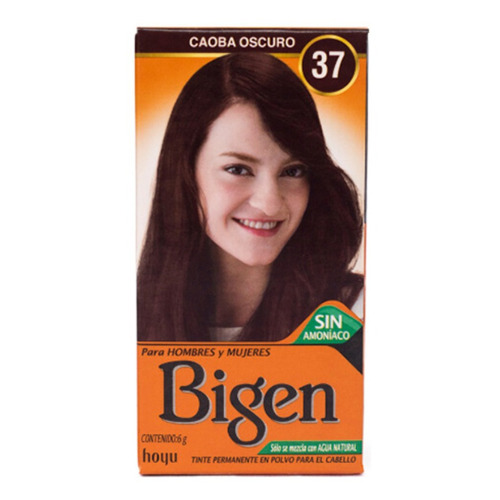 Kit Tintura Bigen  Tinte para cabello tono 37 caoba oscuro para cabello