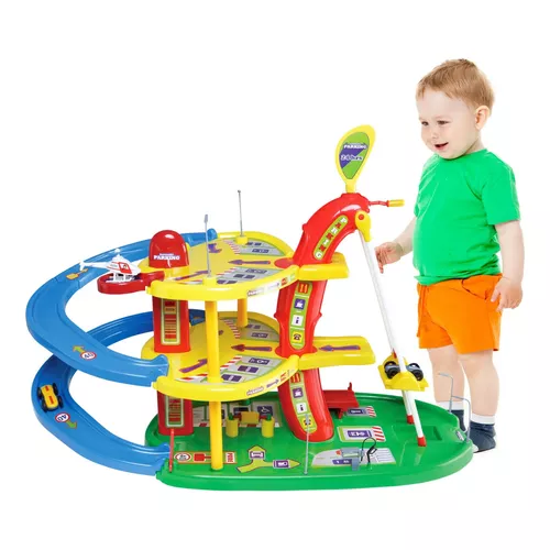 Super Pista Com 6 Carrinhos Brinquedo Corrida Infantil 28pçs