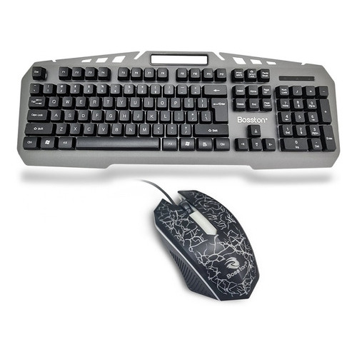 Kit Teclado Y Mouse Gamer Iluminado Rainbow Bosston Ub