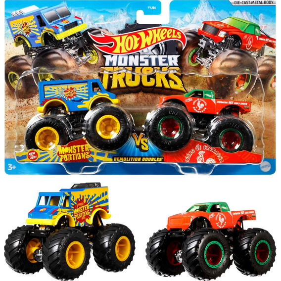 Hot Wheels Monster Trucks, 2-pack Escala 1:64