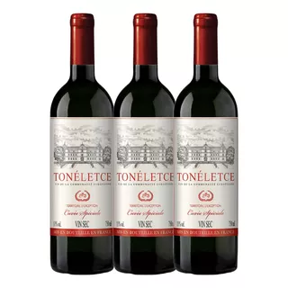 Vinho Tinto Francês Tonéletce Safra 2020   750ml Kit Com 3 