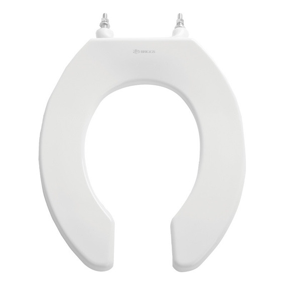 Asiento De Baño Aro Abierto Redondo Plastico Blanco Briggs