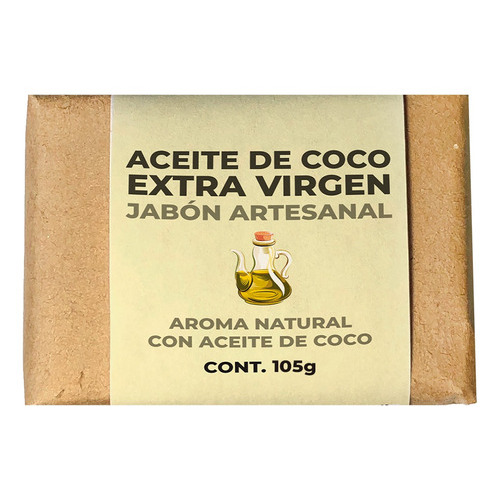 Jabón Artesanal De Aceite Coco Extra Virgen 105g (50 Pzas)