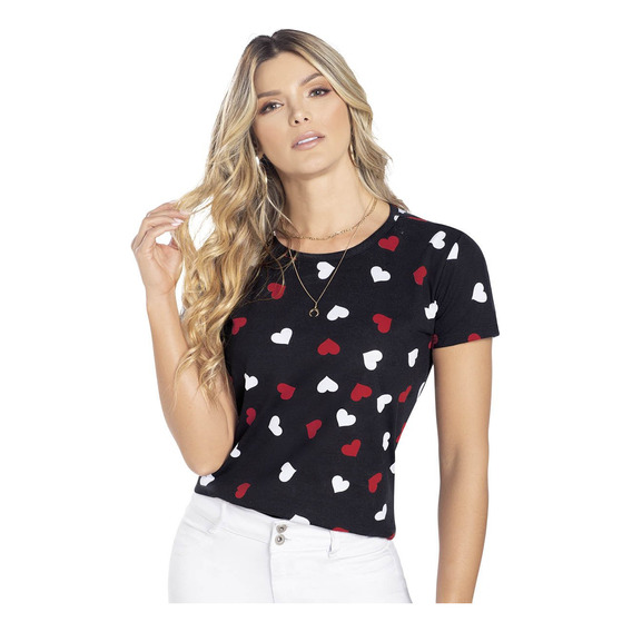 Camiseta Mujer Estampado Mp 86083