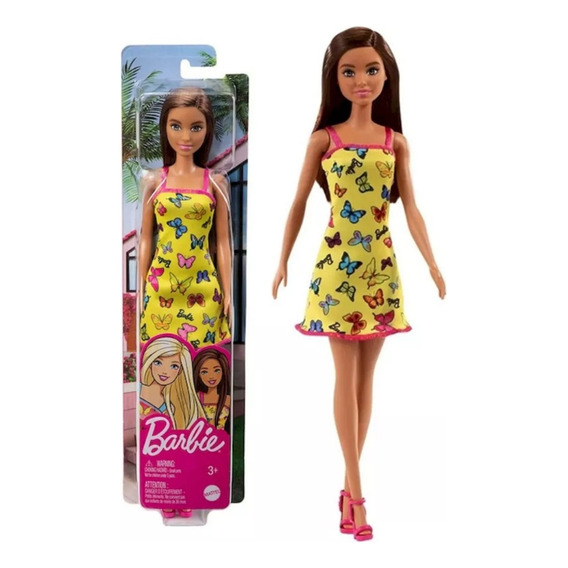 Muñeca Barbie Básica Castaño Mattel T7439