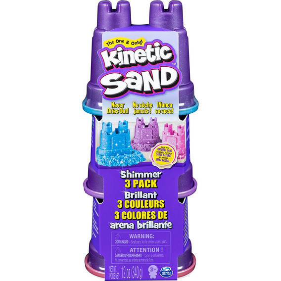 Multipack Kinetic Sand Brillante Moldes 12 Oz De Arena +3